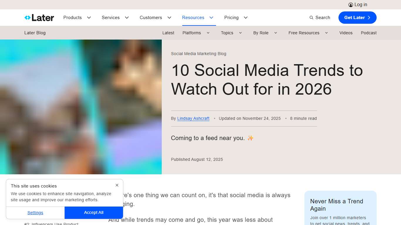 Top 10 Social Media Trends to Watch in 2026 Later