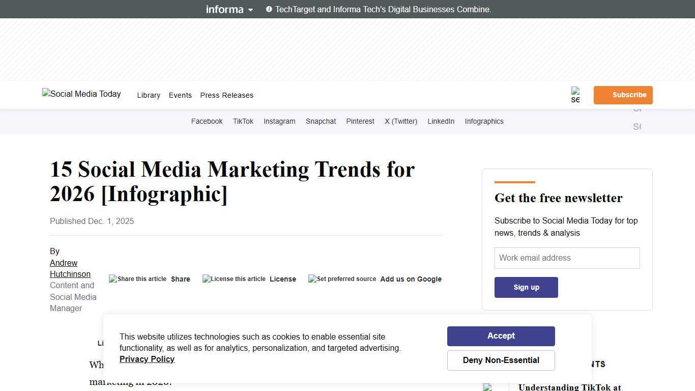 15 Social Media Marketing Trends for 2026 [Infographic] Social Media Today